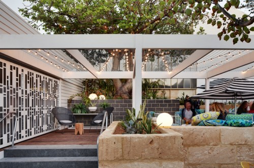 The Deck is a private elevated space within The Beach Club that can accommodate up to 30 to 50 guests’ cocktail style.